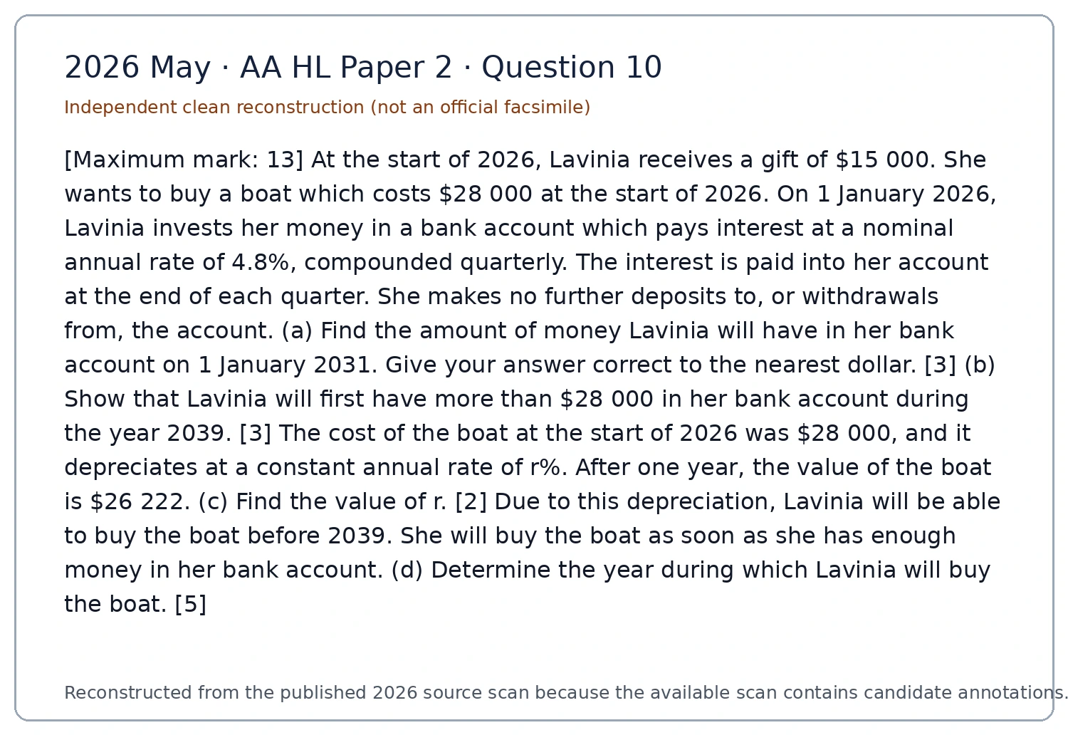 Original question 10