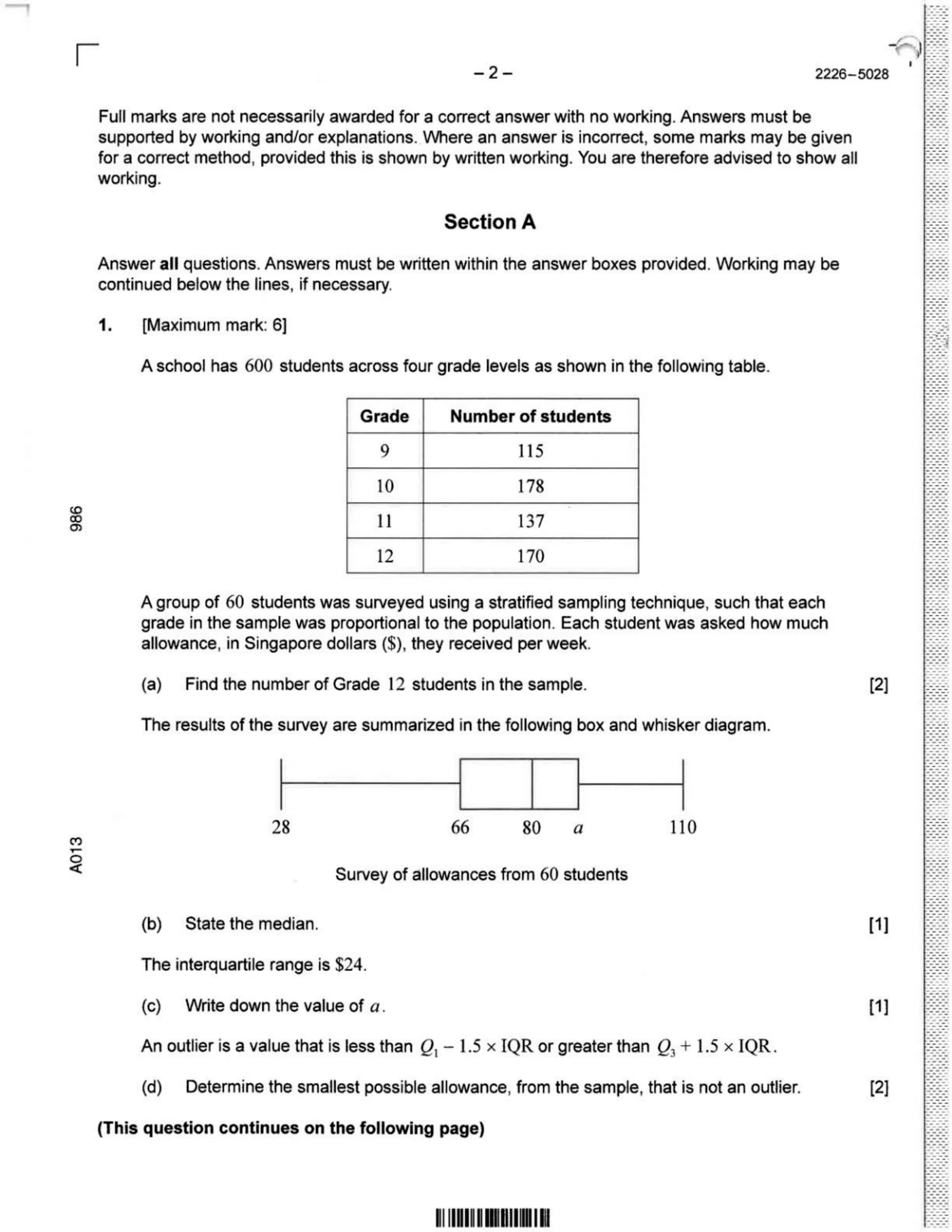 Original question 1