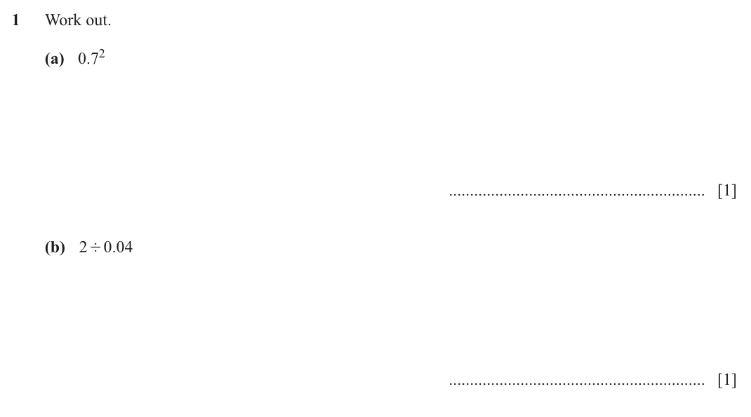 Original question 1