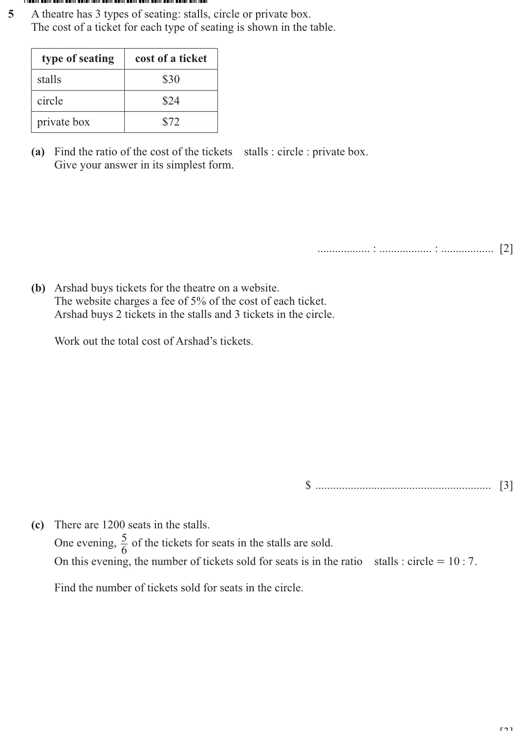 Original question 5